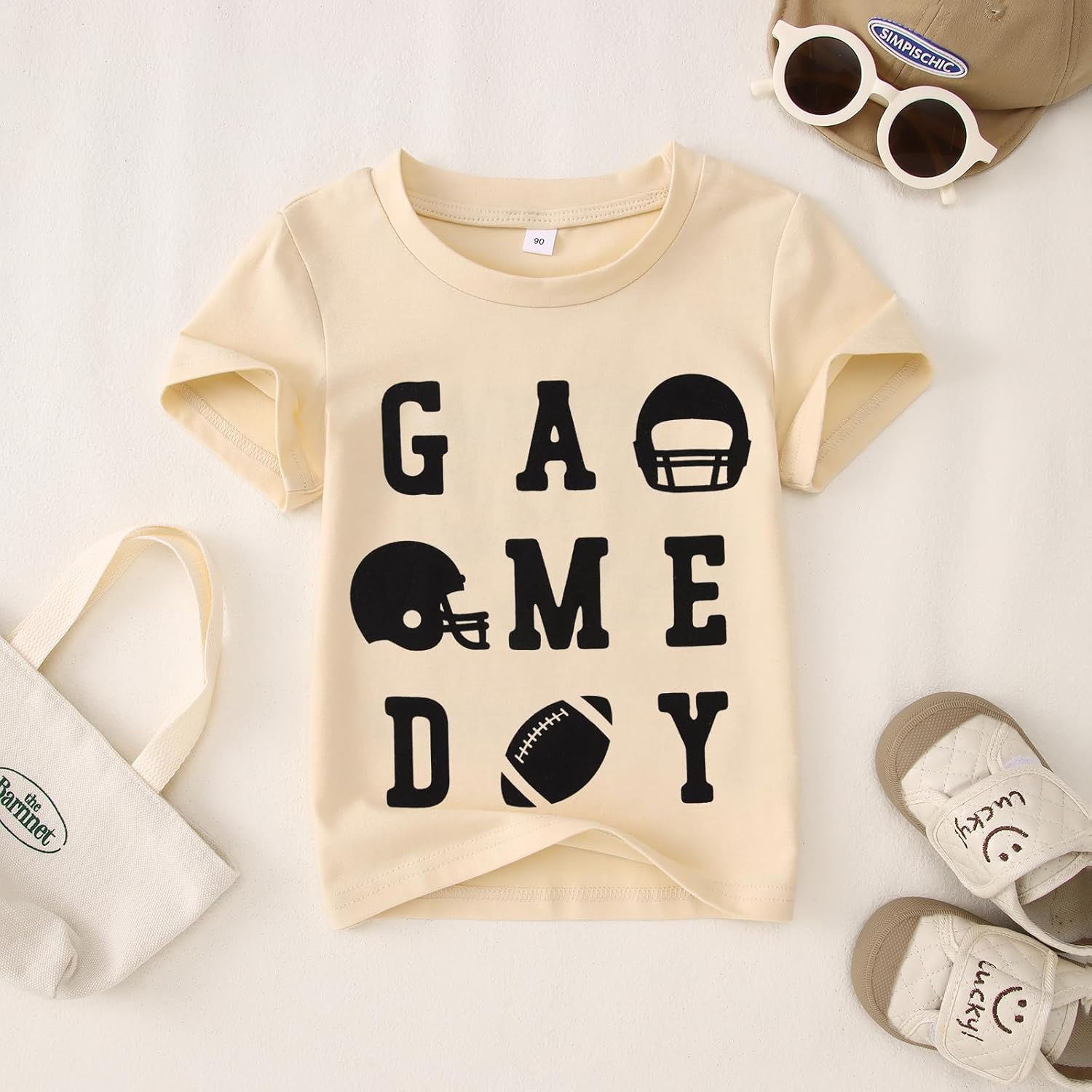 IZYJOY Game Day Football Shirts for Toddler Boy Funny Football Graphic T-Shirt Kids Sports Fans Short Sleeve Tee Tops - Image 5
