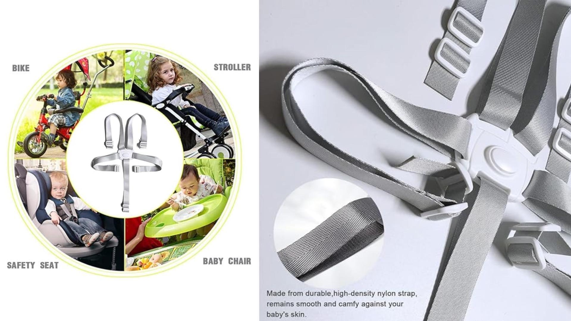 Cintura Di Sicurezza Universale Per Seggiolone | Cinghie Regolabili A 5 Punti Per Bambini - Foto 13