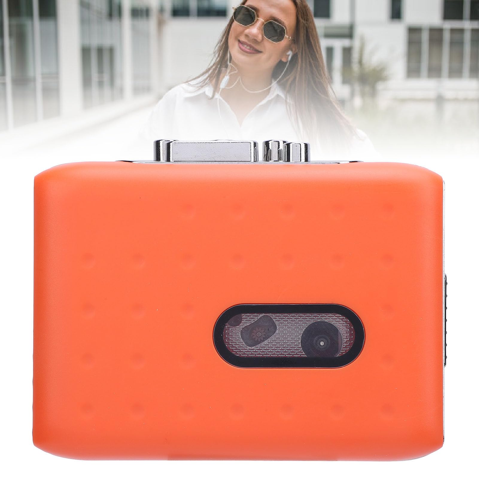 Registratore a Nastro Cassetta Portatile, Convertitore per Lettore Cassette, Cassetta USB C in Convertitore Digitale MP3 con Microfono Integrato, Jack per Cuffie, aux in, per la