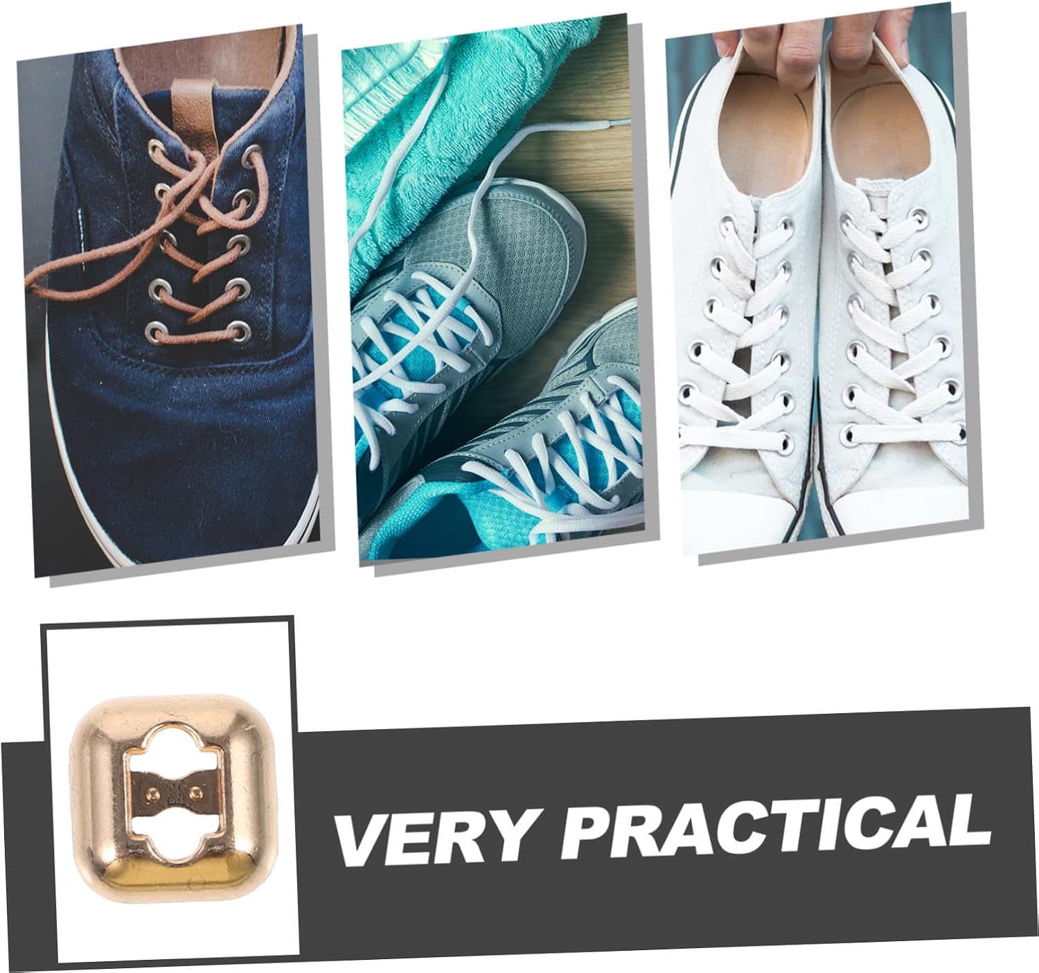 BESTYASH 4pcs Shoelace Locks Stylish Lace Fixer for Easy Shoe Tying Metal Buckles for Sneakers Boots and Casual Shoes for Boys and Girls and Adults
