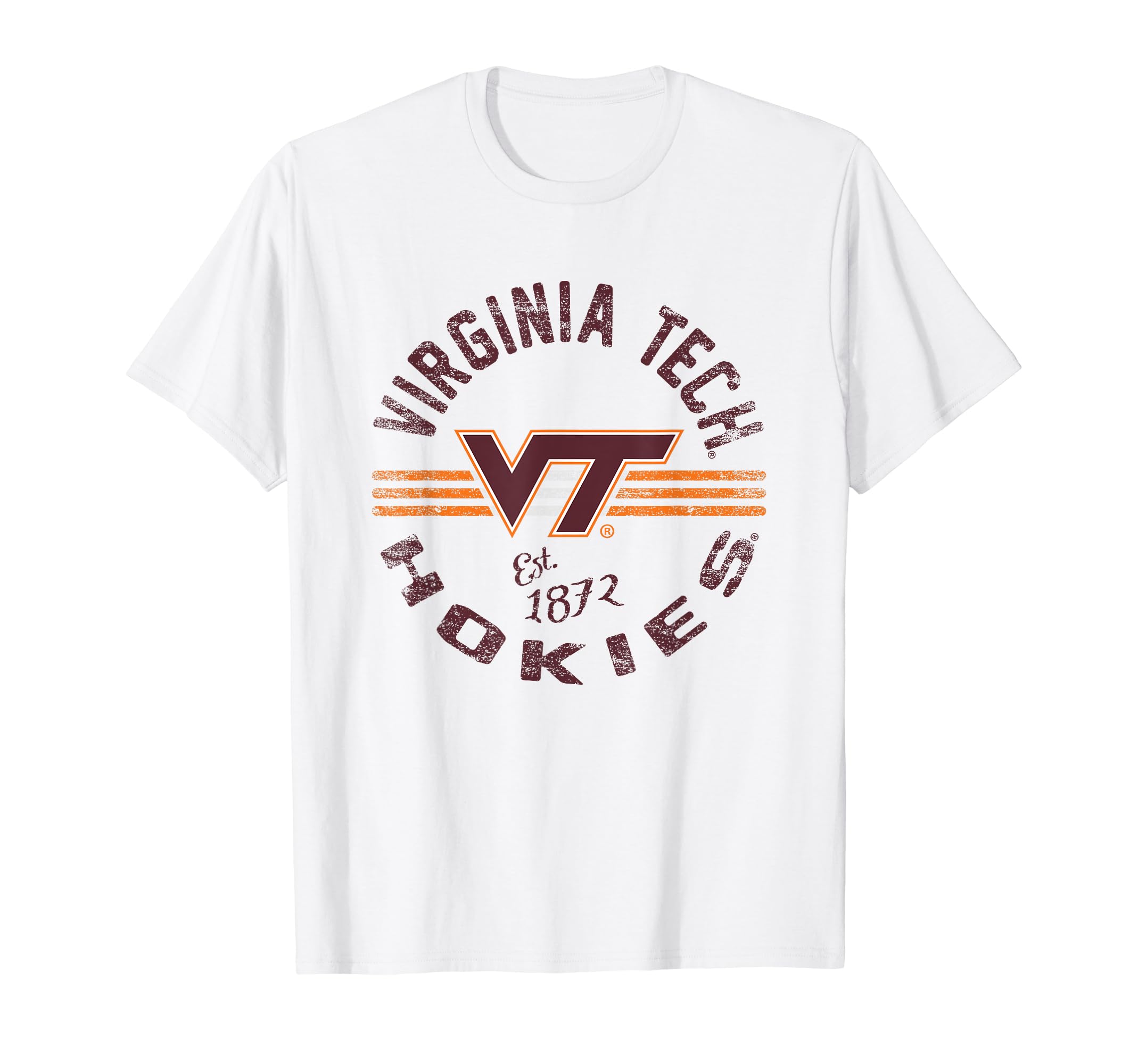 Elite AuthenticsVirginia Tech Hokies Vintage Circle Logo T-ShirtOEKO-TEX STANDARD 100