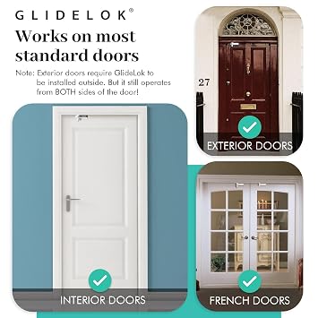 1 Pack GlideLok Child Safety Door Top Lock | for Toddler Childproofing