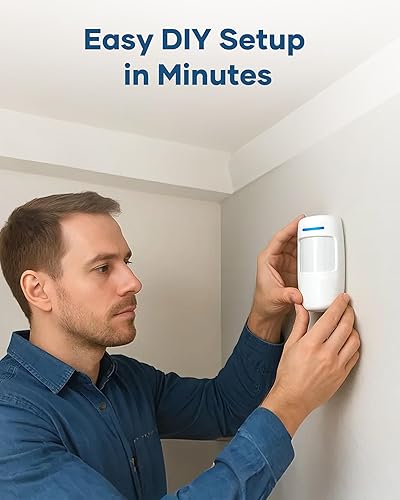 Miniatura 8 de Sistema de alarma inalámbrico para el hogar, kit de 15 piezas, sistema de alarma WiFi para seguridad del hogar con alerta de aplicación de teléfono