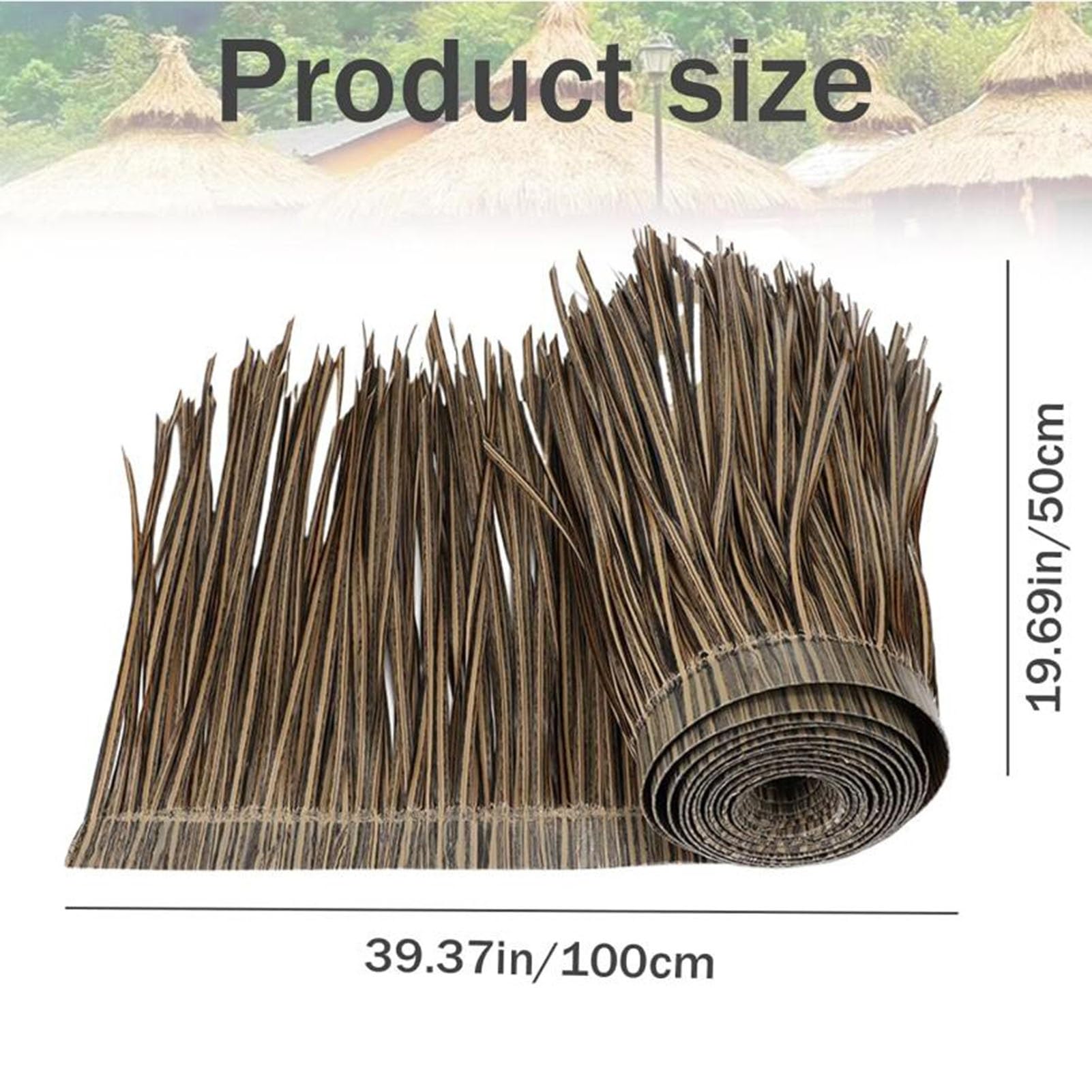 Słoma dachowa Tropikalna dekoracja ogrodu, Słomiane rolki strzechy dachowej Maty strzechowe, Roślina sztuczna trawa Tiki Sphere Float Strzecha Sztuczna strzecha Panel(7pcs)