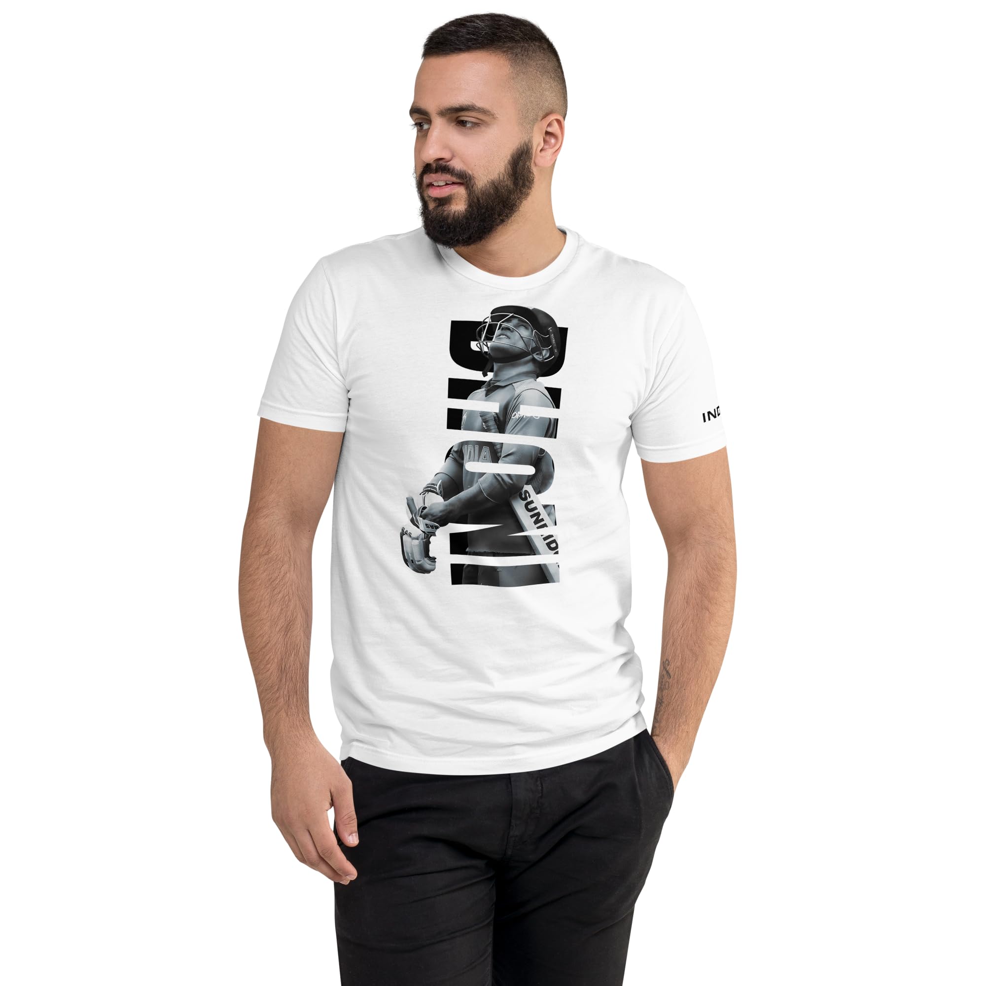 Buy Virat Kohli, Rohit Sharma, Dhoni Design Print White Cotton T