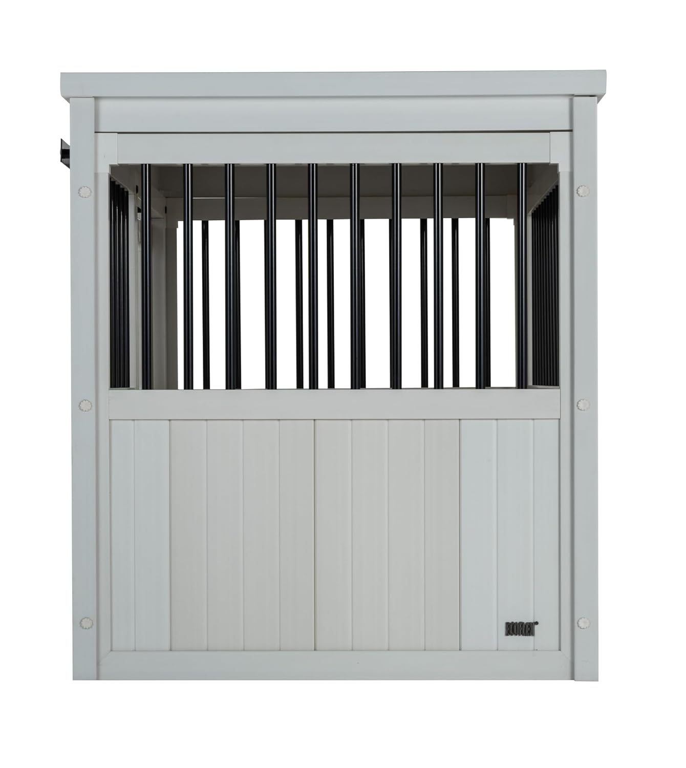 New Age Pet ECOFLEX Homestead Sliding Barn Door Furniture Style Dog Crate -Antique White, Large - Image 3