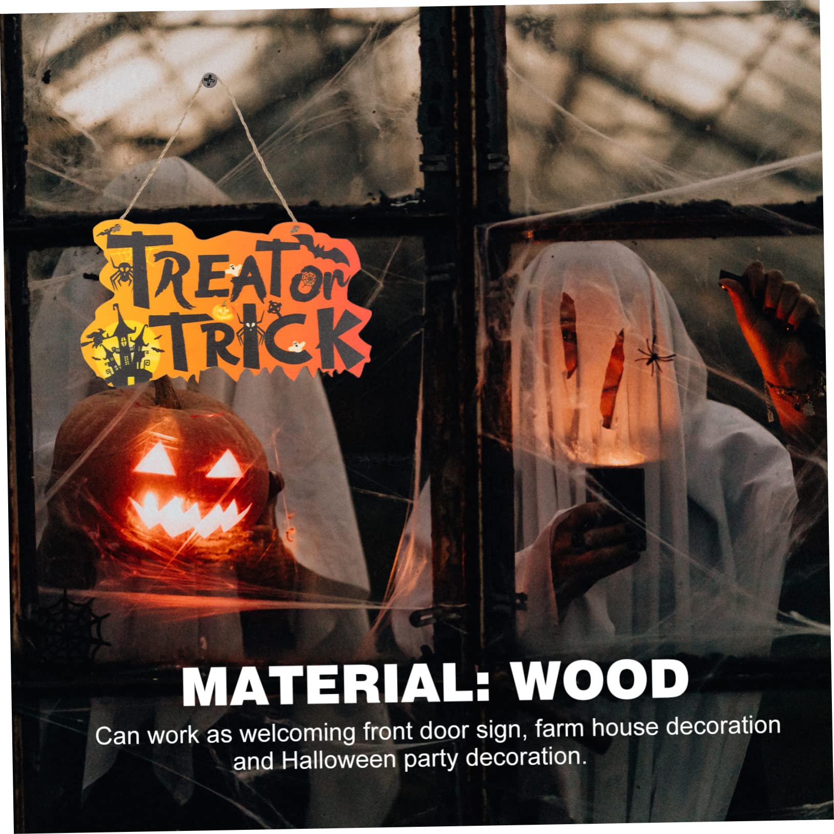 8 ciondoli di Halloween da Appendere, Decorazioni per Feste di Halloween, Oggetti di Scena per Foto e Decorazioni per la casa.