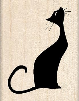 Inkadinkado Musical Cat Wood Stamp for Scrapbooking, 1.75 W x 2.25 L