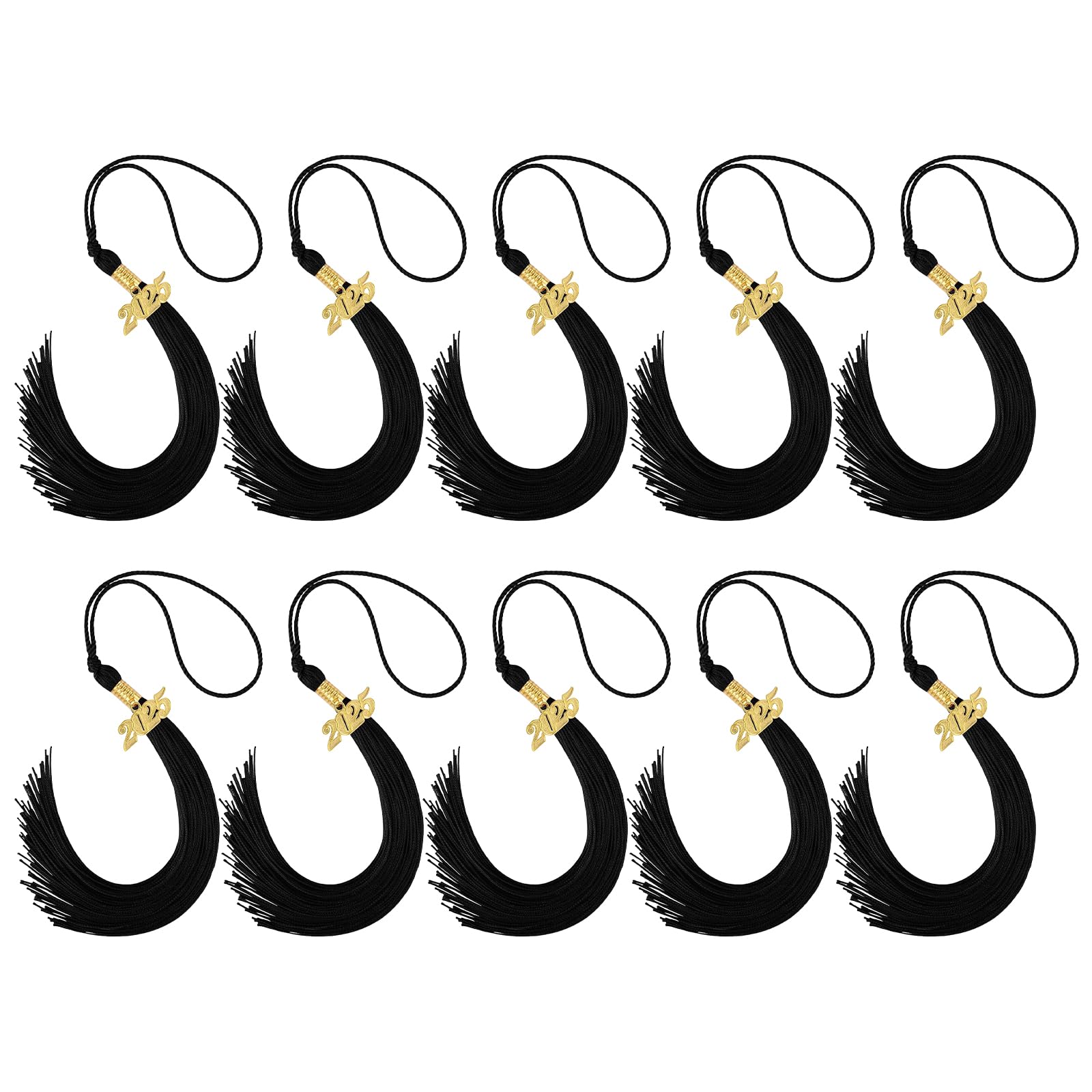 Nucelit Caps Tassels 2025 Gold Charm Graduation Ceremony Tassels for Caps for Parties and Academic Celebration Graduation