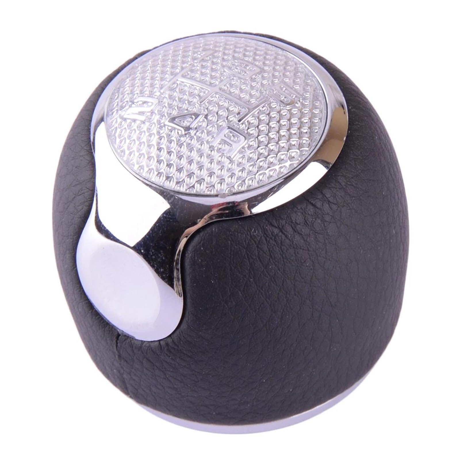 LIOONS Pomello Del Cambio In Pelle Per Alfa Romeo 159, Brera, Spider - 5 Marce Con Schema Argento, Leva Manuale - 5