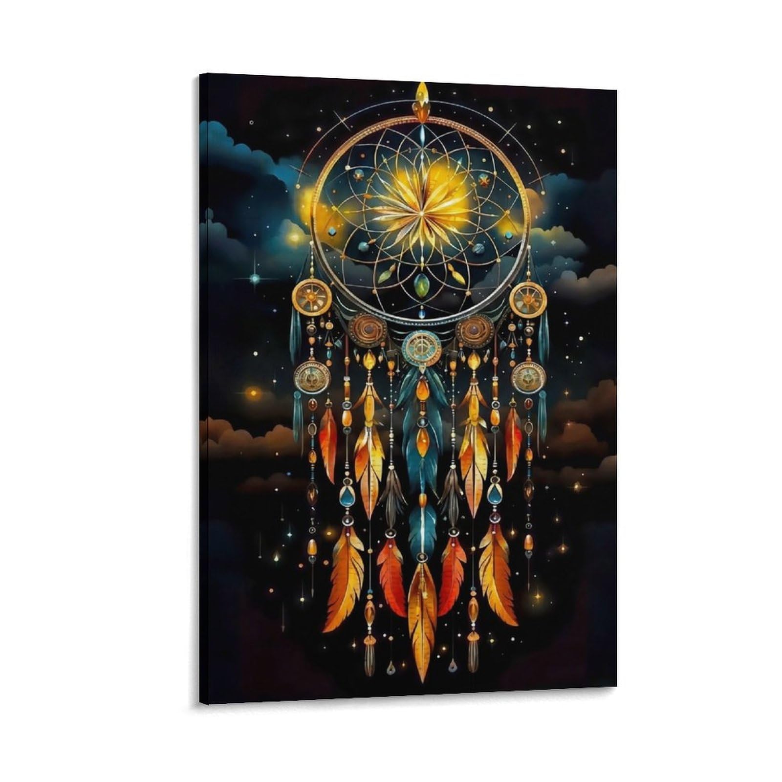 DHBANEIOK Dreamcatcher Artwork Poster Artwork Canvas Prints Picture Modern Wall Art Picture Wall Hanging for Living Room Bedroom Home Decorations 12x18inch(30x45cm)