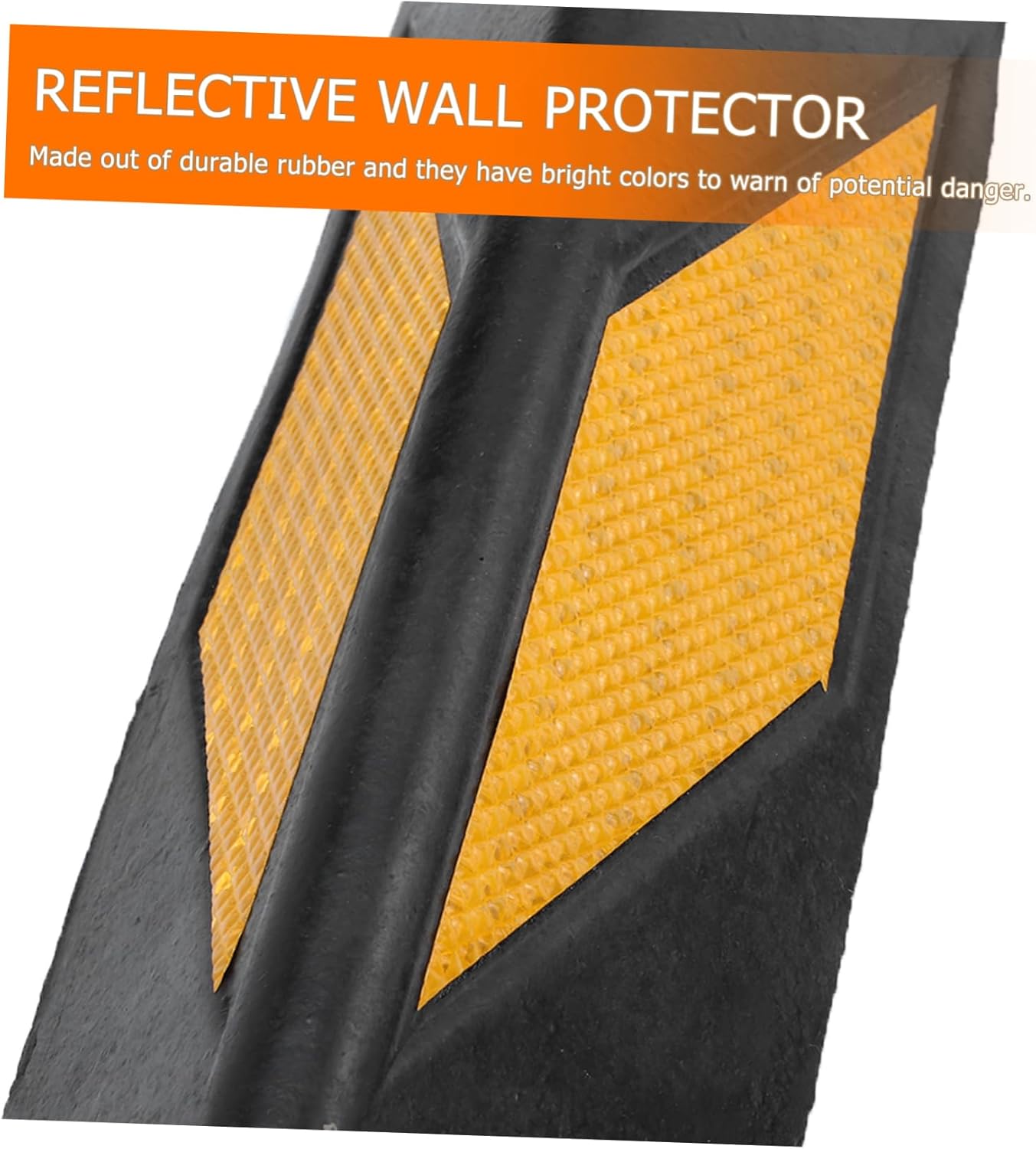 2pcs Reflective Wall Protectors Rubber Corner Guards Garage Corner Guards for Cars Wall Edge Protectors