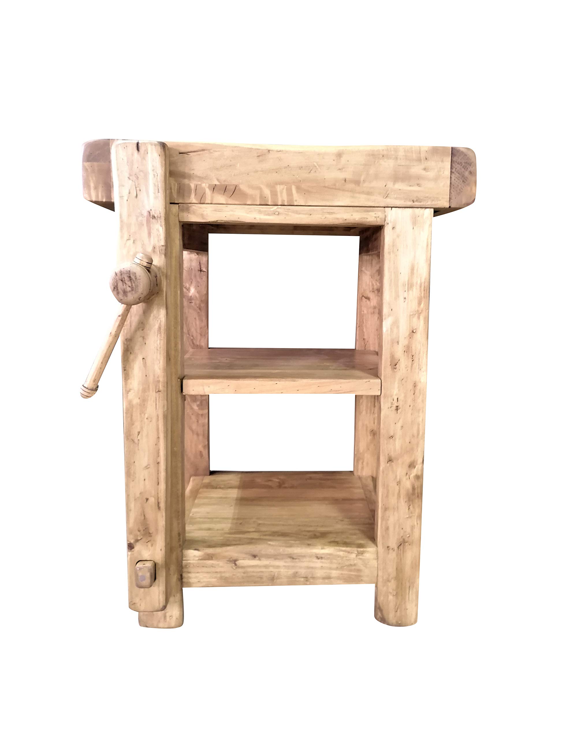 Biscottini Banco de Trabajo, Madera, marrón Oscuro, 82 x 64 x 57 cm
