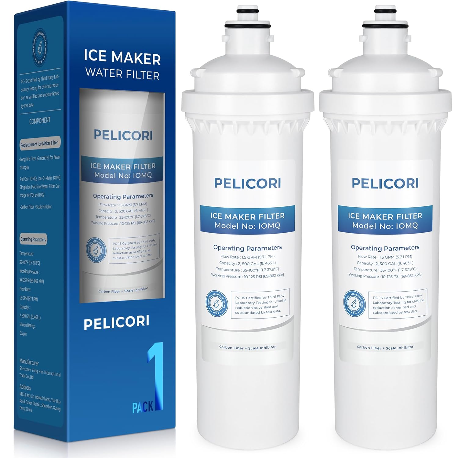Ice O Matic IOMQ Water Filter for IFQ1 and IFQ2 Systems 2 Pack