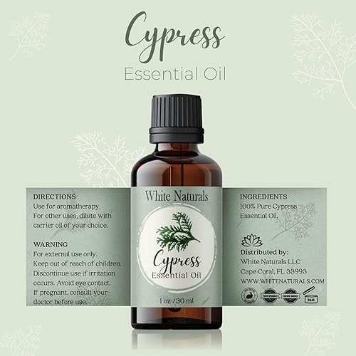 Miniatura 6 de Aceite esencial de ciprés, 100% puro y natural, de grado terapéutico, aceite esencial para difusores de aromaterapia, sin diluir para un crecimiento