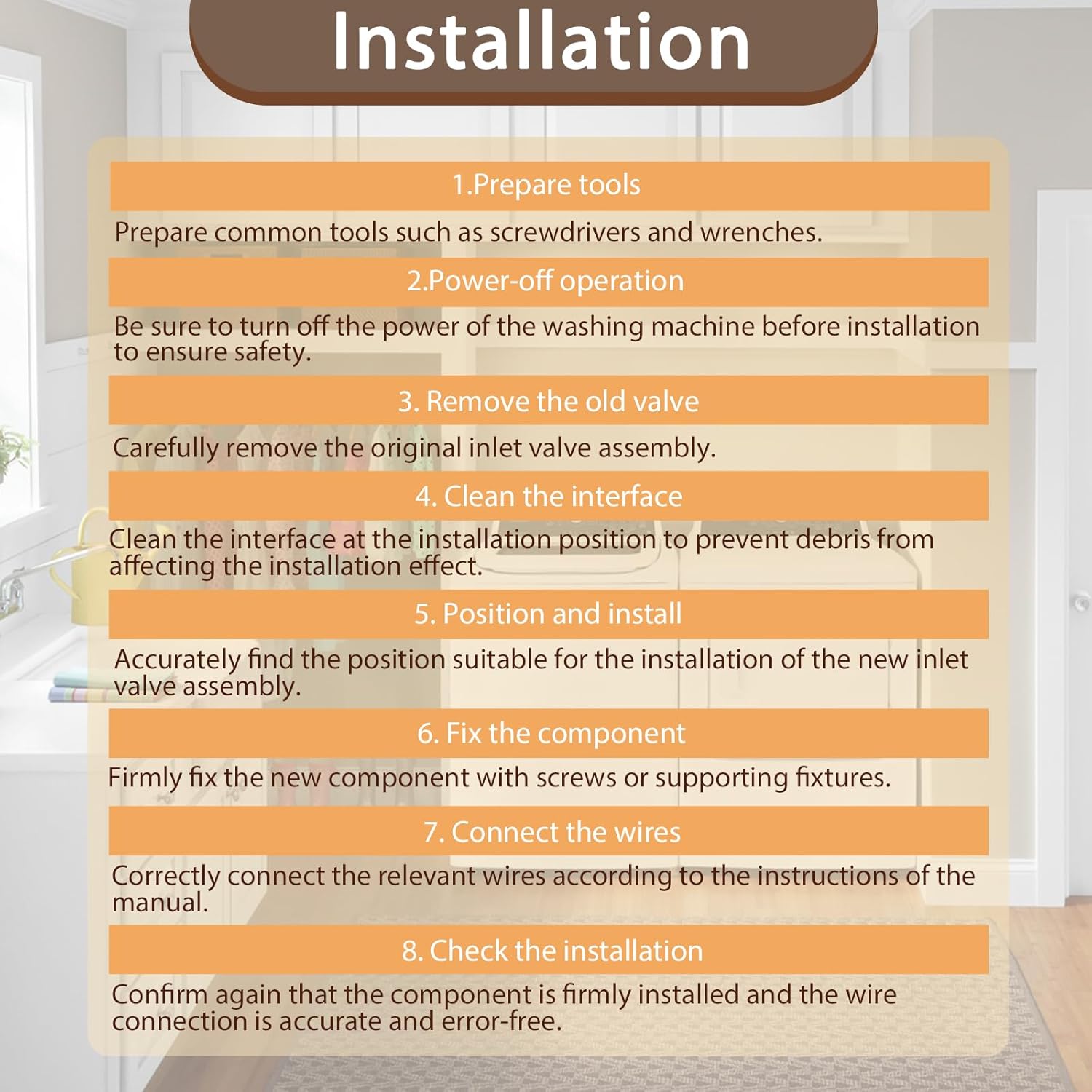 5304511334 Washer Water Inlet Valve Assembly Compatible with Frigidaire Washing Machine Water Inlet Valve FFTW4120S FFTW4120SW Replaces 33090115 5304536496 5304526580 5304536938