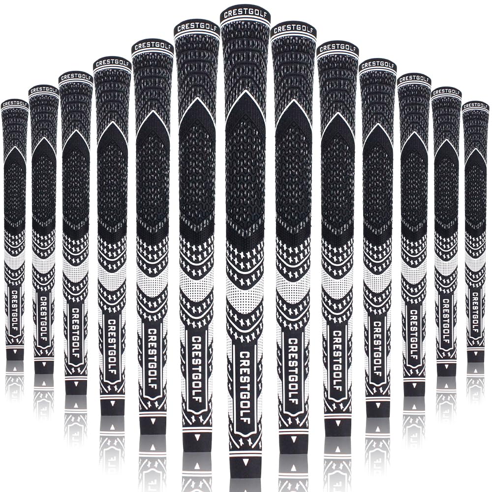 KOFULL Grips Golf Lot de 13 poignées de Golf en Fil de Carbone Taille Moyenne(Standard/Midsize)