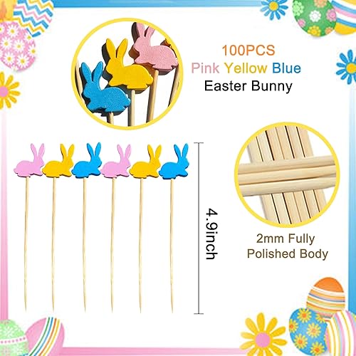 Miniatura 9 de Púas de cóctel, palillos de dientes para aperitivos, 100 piezas de 4.7 pulgadas de perlas doradas para decoraciones de fiestas, palillos decorativos