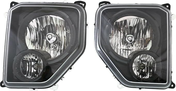 Replacement Headlight 68079710AA, 68079711AA Driver and Passenger Side Mechanics Choice for Jeep Liberty 10-12
