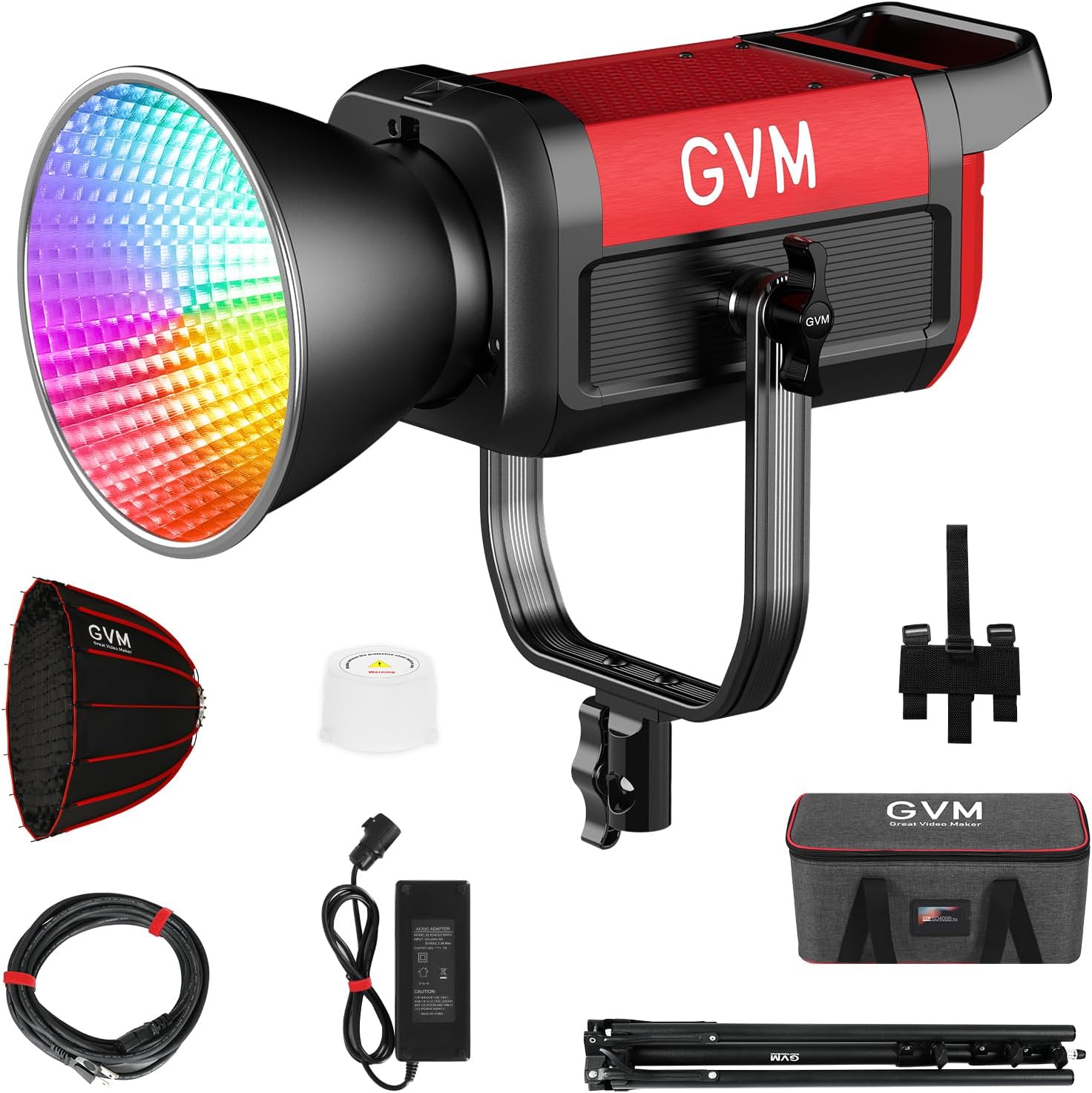 GVM 300W Photography Lighting Bi-Color Video Light With Bowens Mount - View #3