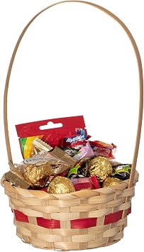 Wickerwise Multipurpose Hand-Woven Basket with Handle Ideal as Gift Basket, Food Storage, Flower and Bread Basket, Fruit Storage, and Decorative Usage - Perfect for Wedding, Garden or Home Decor