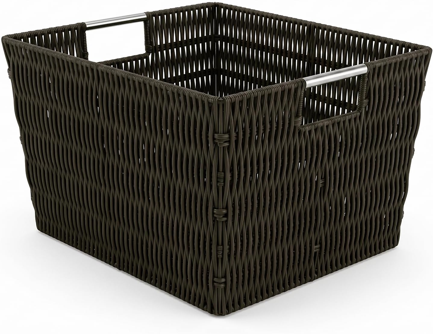 Whitmor Rattique Storage Tote Basket - Espresso