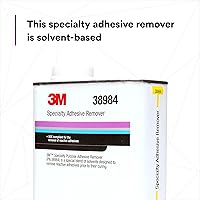 Vista 7 de 3M Specialty Removedor de adhesivo 38984, transparente, a base de disolvente, fácil eliminación de residuos, 1 cuarto de galón