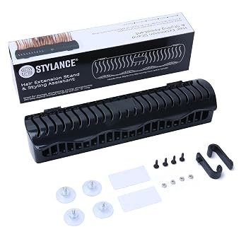 Hair Extension Holder, Hair Extension Tools Stand for Styling, Coloring, Blow Drying, Braiding Hair Rack, Halo Extensions