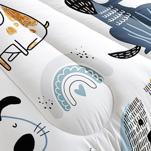 Miniatura 10 de Datura home Happy Camper - Juego de edredón rústico con estampado de ciervos y camper con 1 edredón y 2 fundas de almohada para dormitorio de niños