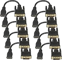 Vista 6 de Adaptador HDMI bidireccional hembra a DVI-D (24+1) macho, 1080P DVI a HDMI Conveter (1, negro)