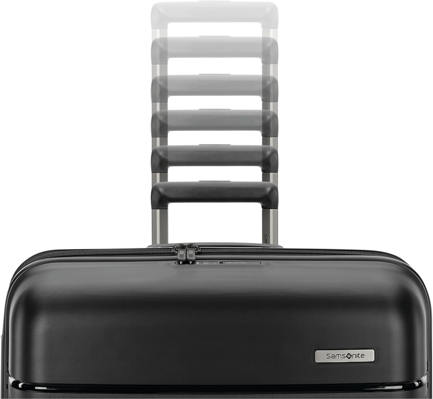 Samsonite Elevation Plus - Large Hardside Luggage - Scratch Resistant Polypropylene Shell, RightHeight™ Adjustable Handle, Integrated AirTag Holder, TSA Lock, WetPak™ Compartment - Triple Black