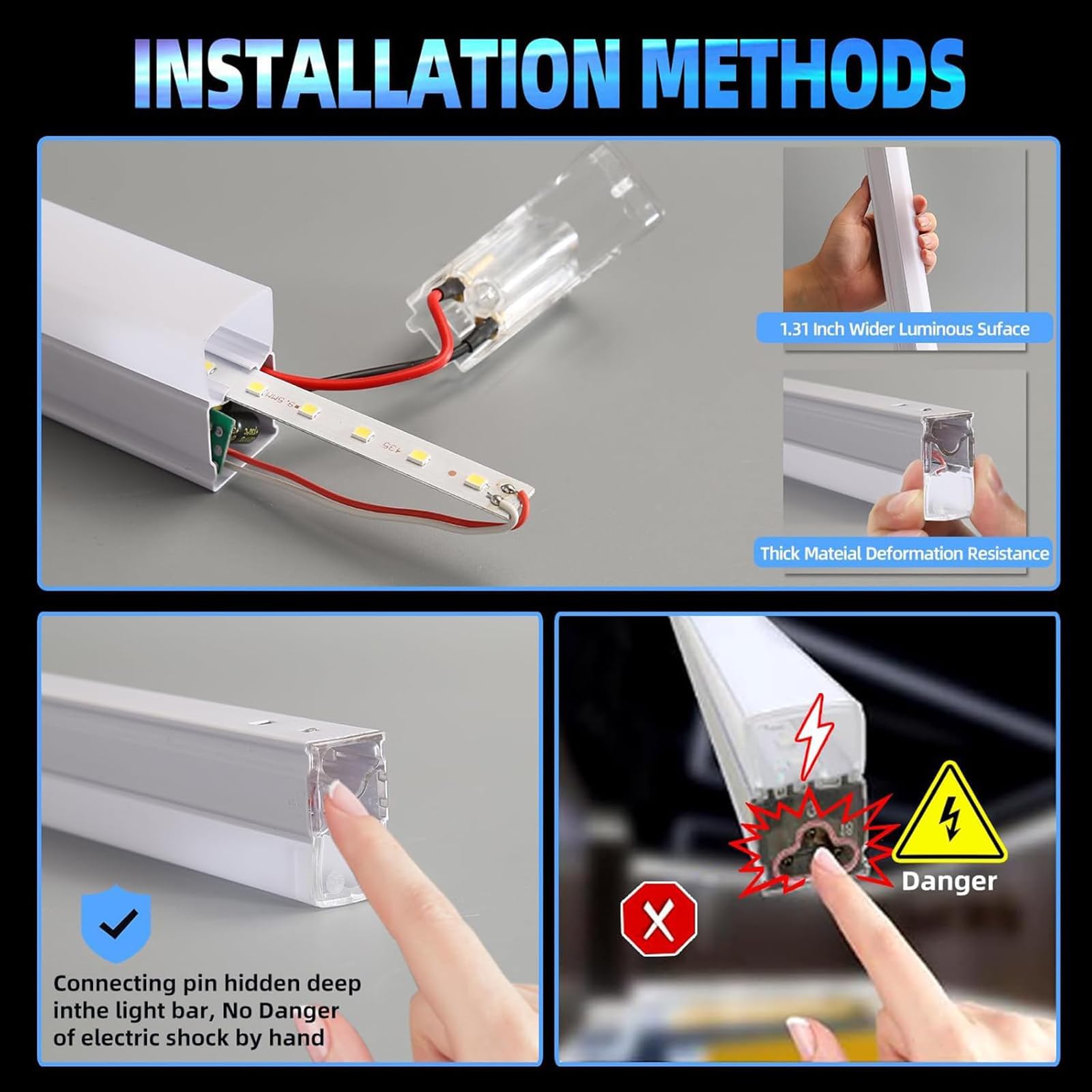 14 Hexagonal LED Garage Lights 65000K Pure White Light Honeycomb Lights for Garage Workshop Car Beauty Shop Exhibition — view 3