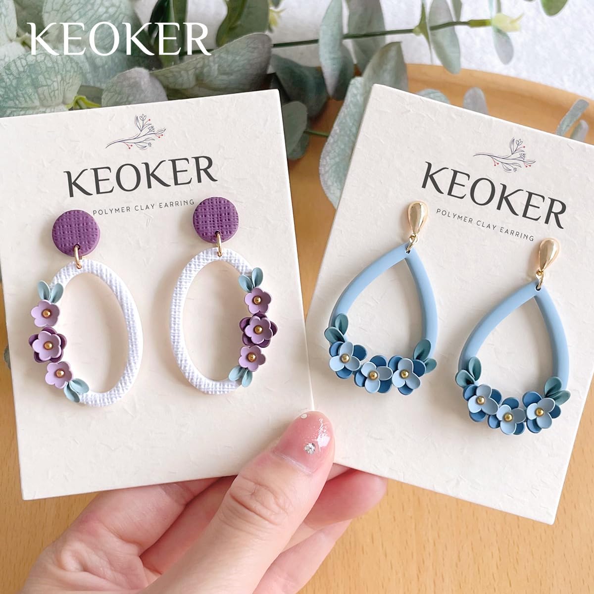 Keoker Concentric Circle Clay Cutters for Polymer Clay Jewelry, 12 Shapes Organic Polymer Clay Cutters for Earrings - Image 5