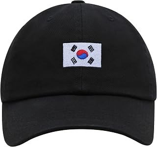 South Korea Flag Premium Dad Hat Embroidered Cotton Baseball Cap Country Flag Series