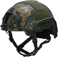 Vista 8 de LOOGU Casco táctico rápido para salto base de airsoft con gorro 12-en-1