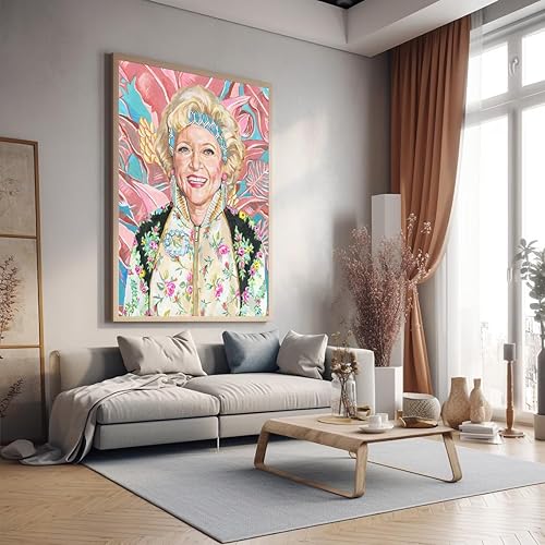 Miniatura 5 de YOWEIN Lienzo decorativo de los años 80 con diseño de niñas doradas, decoración estética de Betty White para habitación, carteles florales