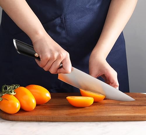 Miniatura 8 de Cangshan ELBERT Series - Juego de 4 cuchillos HUA forjado de acero alemán, Acacia (negro)