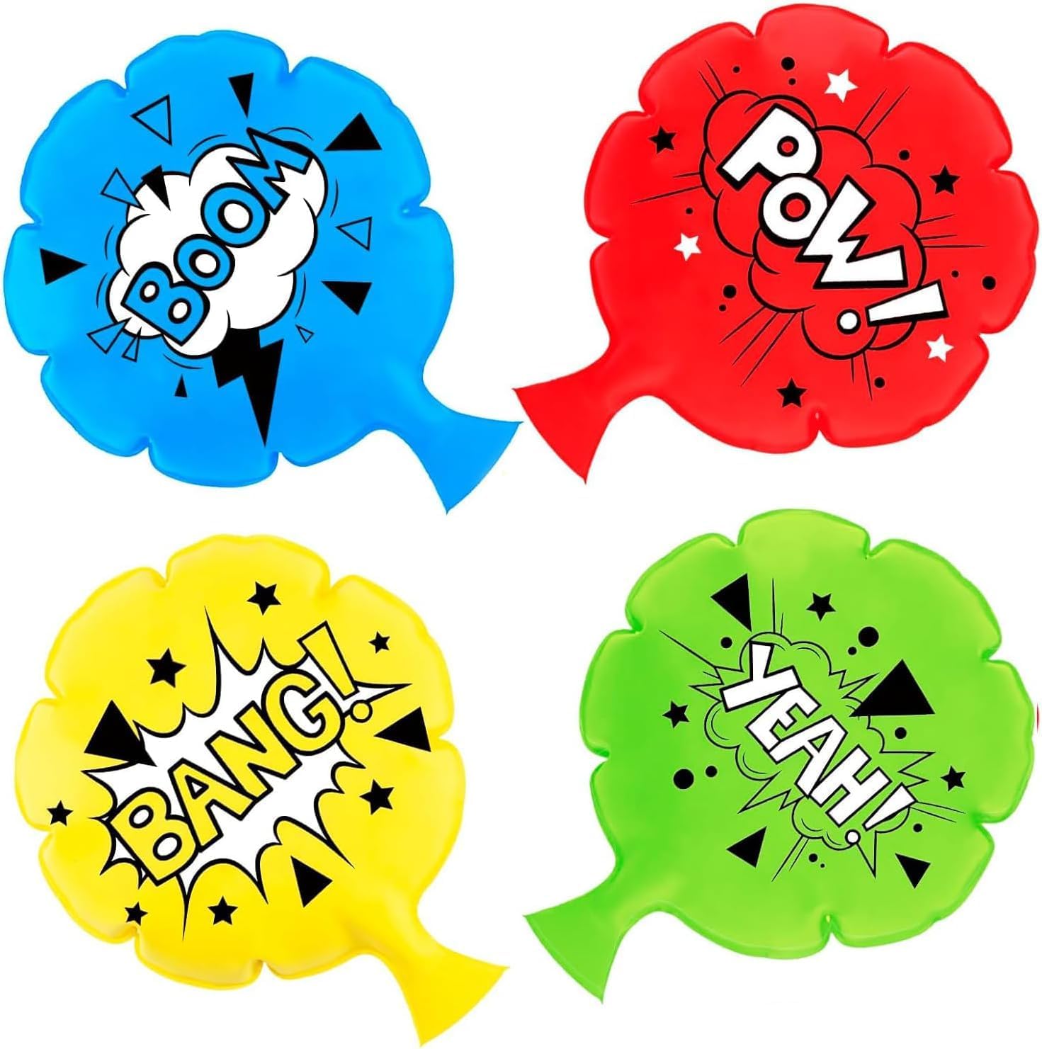 4 PCS Whoopee Cushion Toys for Kids, 7" Prank Kit Party Favors Gifts, White Elephant Gifts for Adults (4 Colors)