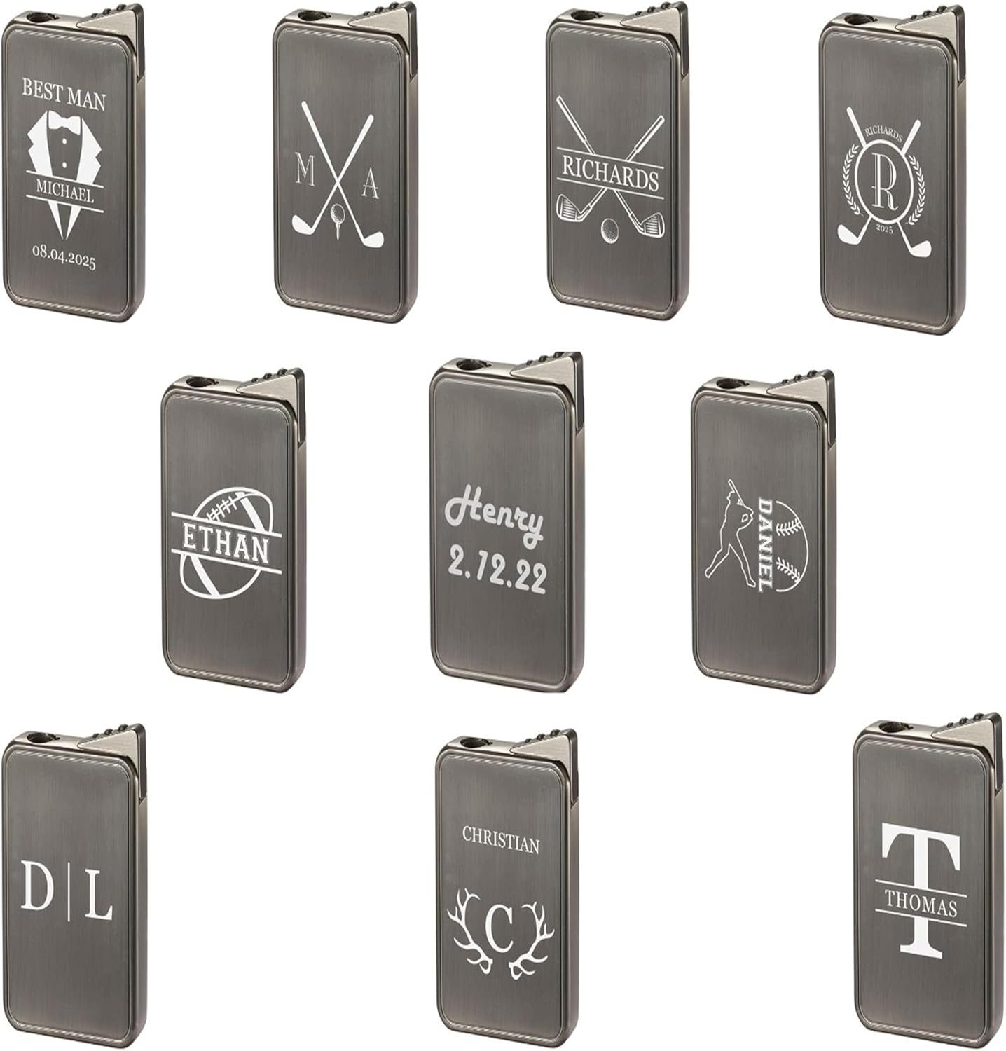 Visol Elk gunmatle Single Flame Lighter with Mirror Back – Custom Engraving (Initials, Sports, “Groomsman”) – Ideal Gift for Men, Dad, Birthday, Anniversary – Ships Empty for Safety