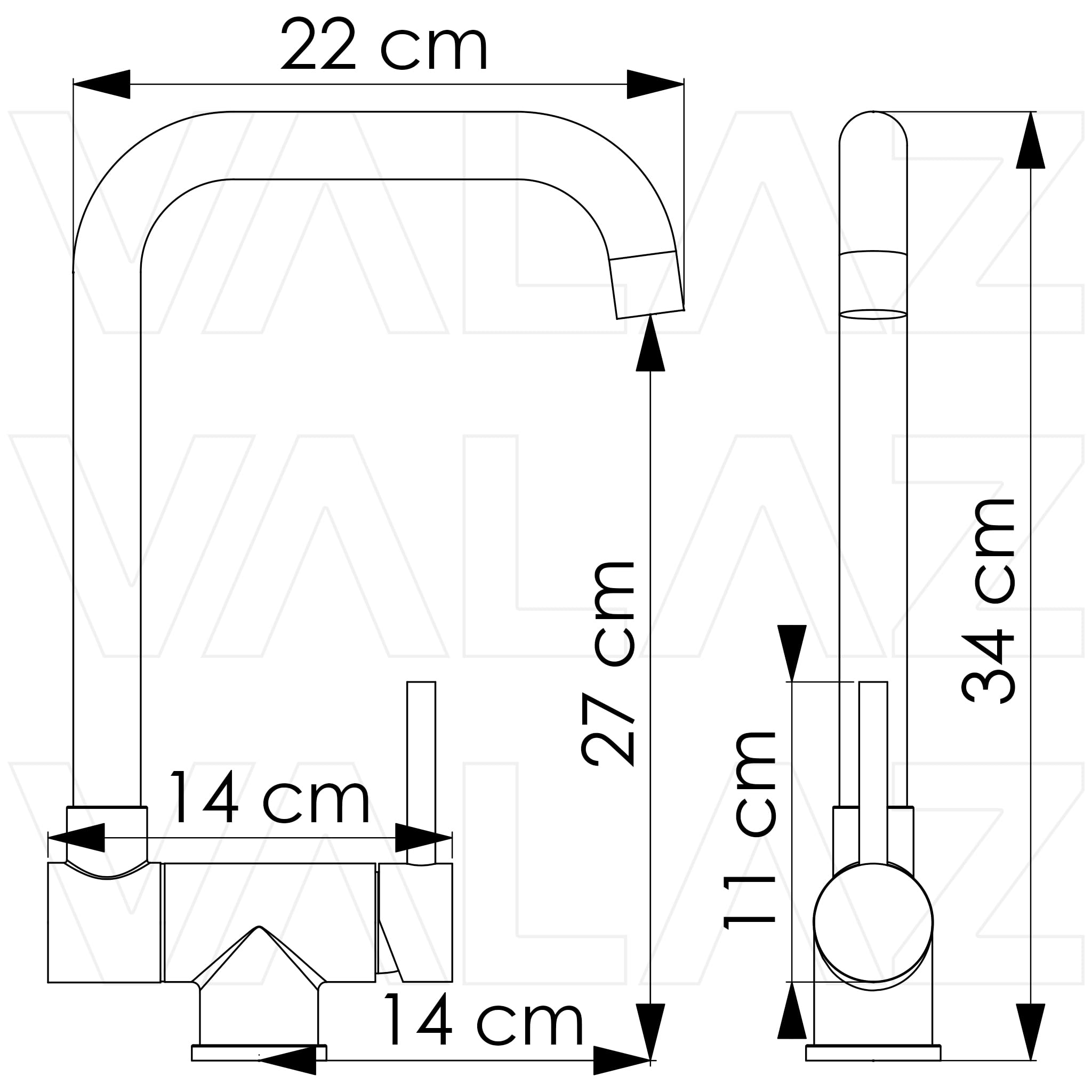 VALAZ Grifos Cocina Plegable Fregadero Oro Mate Caño en C Abatible | Grifo Monomando Giratorio 360, Ideal para Debajo de Ventanas | Ahorro de Agua| Instalación Fácil y Rápida