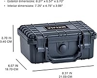 Vista 2 de MEIJIA Funda protectora impermeable IP67 portátil para todo tipo de clima, funda rígida, funda para cámara con espuma personalizable, para uso