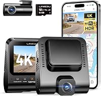 LINGDU V620 Autós Menetrögzítő Kamera 4K Elöl 1080P Hátul, 2.4" IPS WiFi Dash Cam 64GB SD Kártyával, Éjjellátó GPS 170° Széles 1