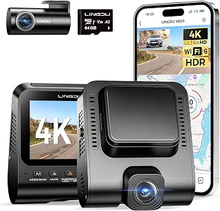 V620 Dashcam Auto Vorne Hinten 4K+1080P, WiFi 6, GPS, ADAS, F1.8