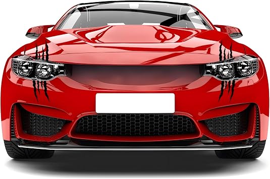 Frienda 3 Pcs Car Stickers, Funny Fuel Gauge Empty and Black Claw Decals