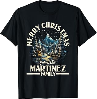 Martinez Family Christmas Party Costume Group Matching Xmas T-Shirt