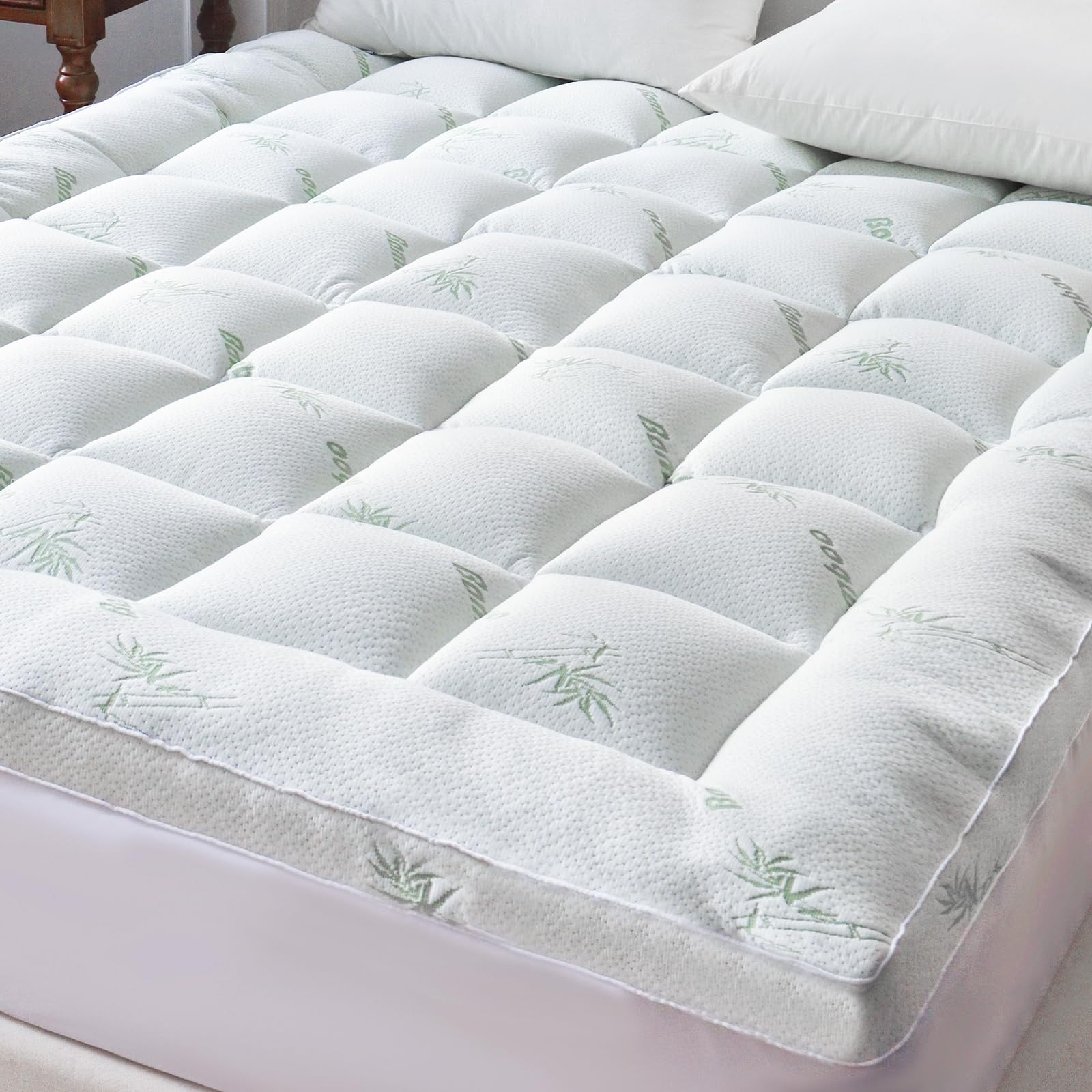 tuphen Mattress Topper Double Bed - Cooling Quilted Mattress Protector Pillow Top with 36c...