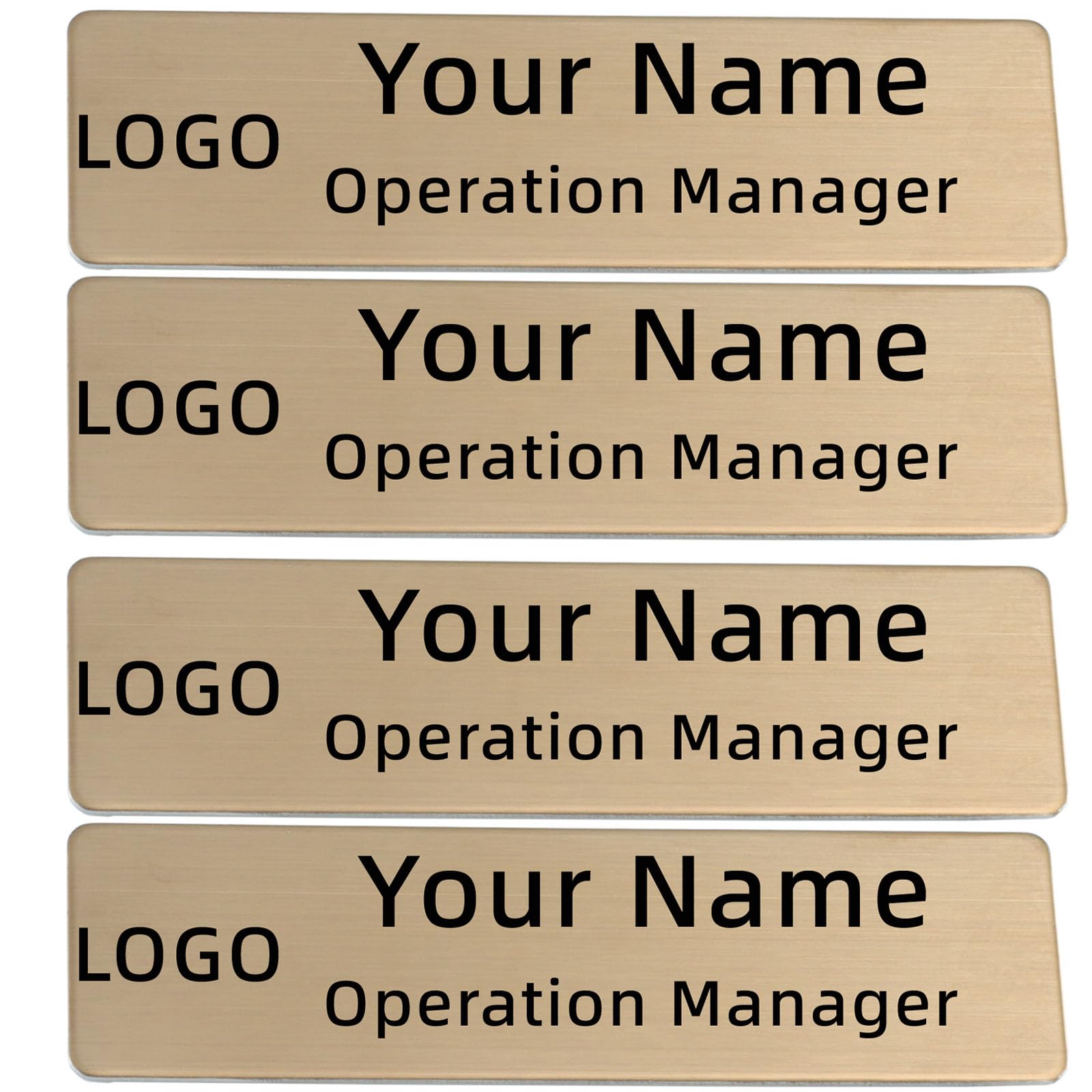 Custom Name Tag,Personalized,Customizable Name Tags,Engraved Name Tag with Magnet Clip or Pin,Stainless Steel ID Badge for School Teachers,Kids,Business Work Label Sign (4RoseGold)