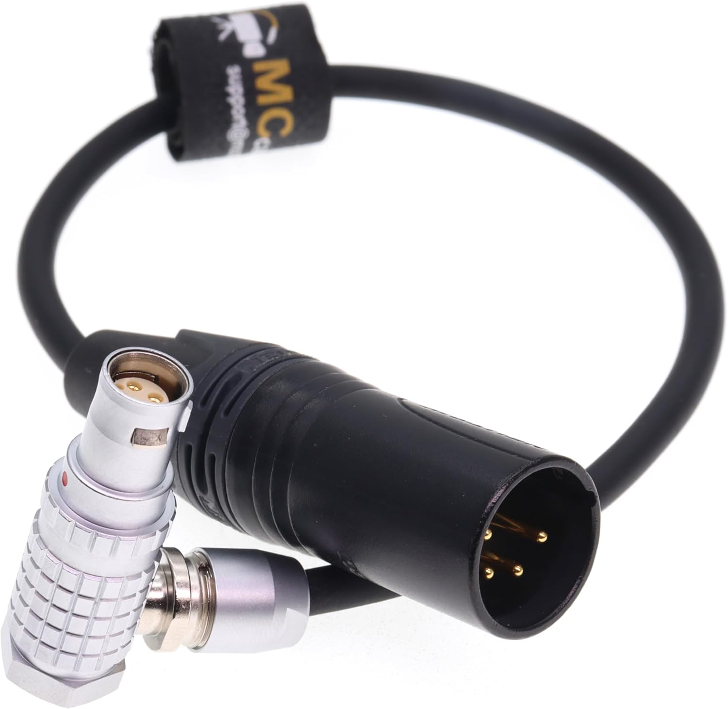 XLR 4pin Male to 1B 6 Pin RED Epic/Gemini/Scarlet-W/Raven/WEAP Camera Power Cable (Right Angle 6pin, 150cm)