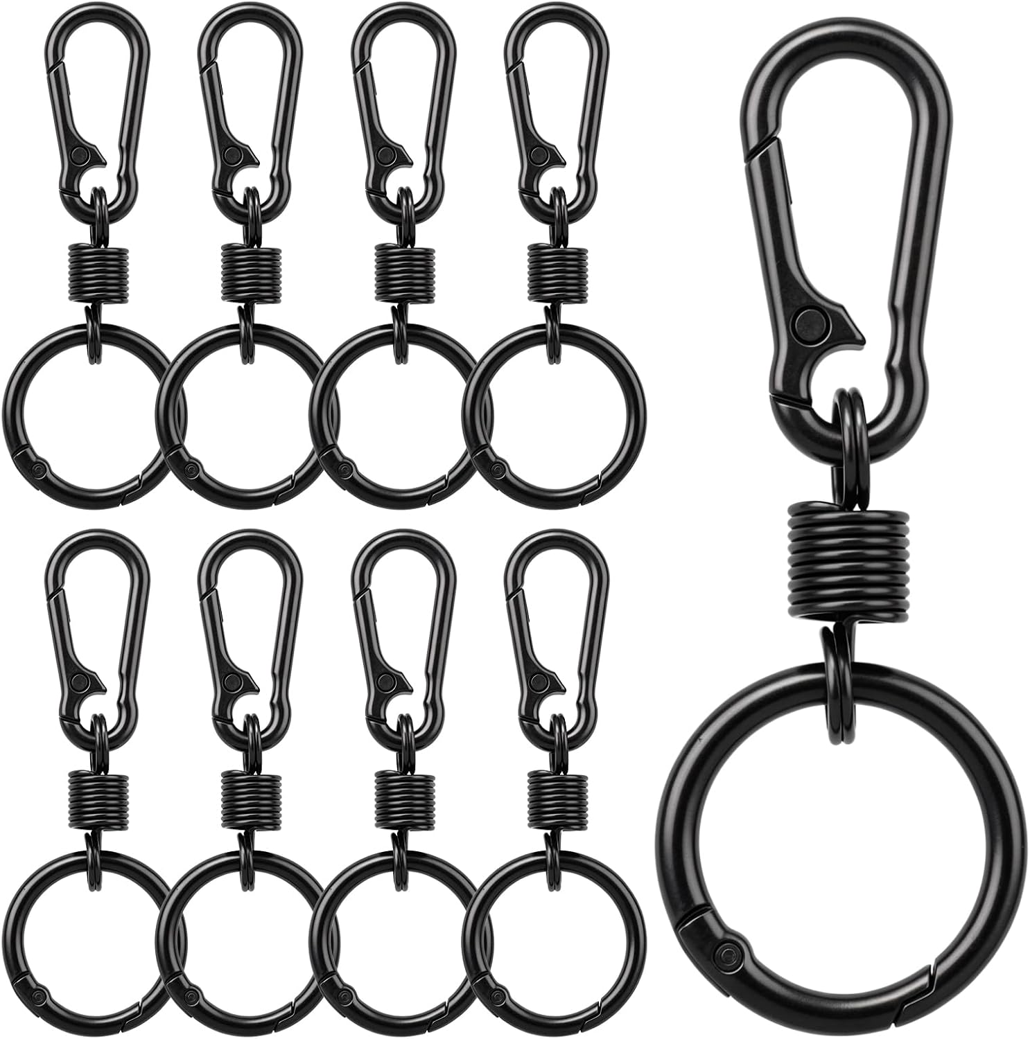 Zipper Clips Anti Theft, 8 Pcs Zipper Locks for Backpacks, Double Opening Spring Small Zinc Alloy Carabiner Clips, Travel Safety for Women, Easy to Use Suitable for Crossbody Bag, Backpack & Luggage