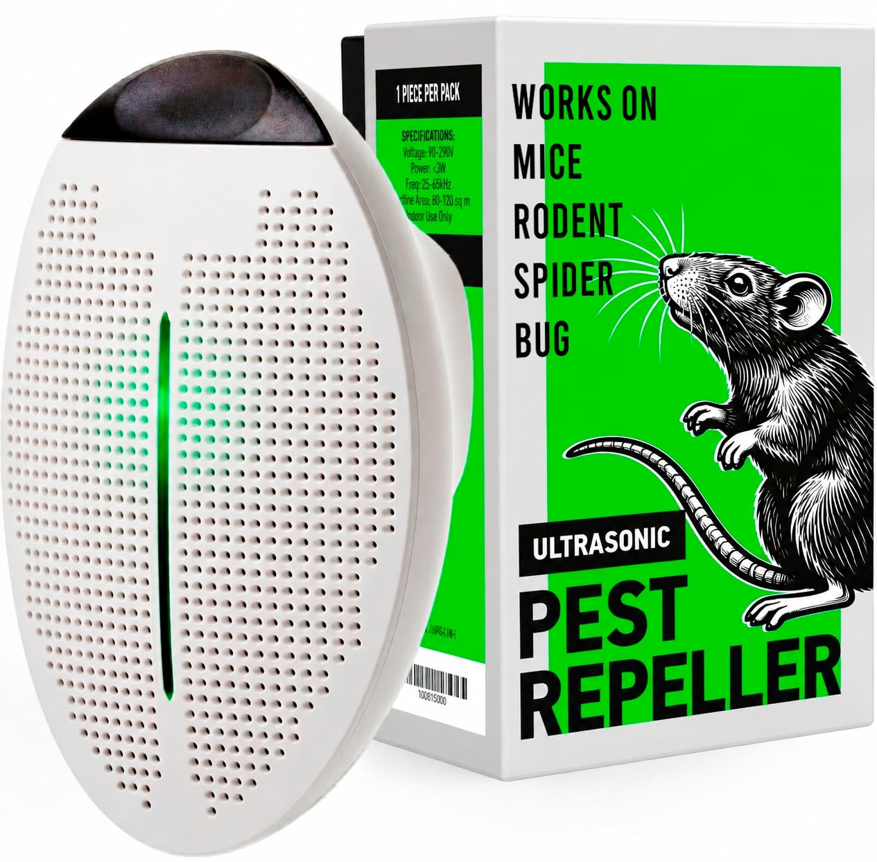 Ultrasonic Pest Repeller, 3 Mode Indoor Bug & Rodent Repellent
